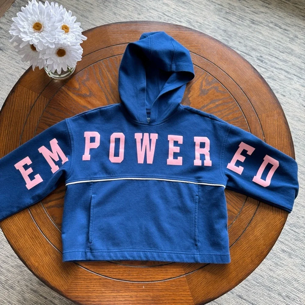 Old Navy Dynamic Fleece Cropped Graphic Hoodie for Girls